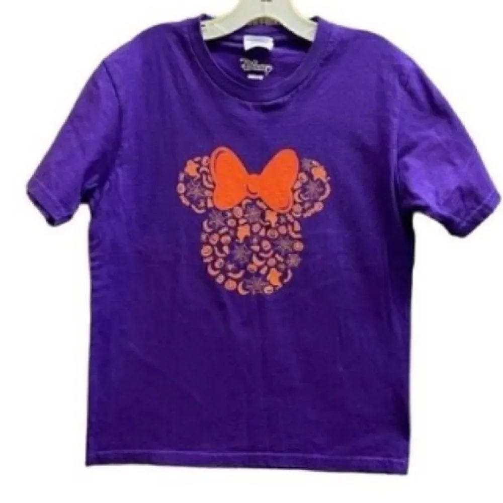 Disney girls Halloween Minnie mouse ghost, pumpkin spider T-shirt S/SM